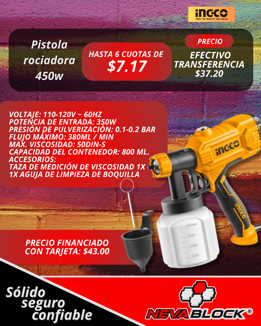 Pistola rociadora 450W